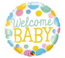 Foto Balão Metálico Welcome Baby Dots