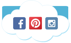 Redes Sociais - Facebook,  Pinterest e Instagram