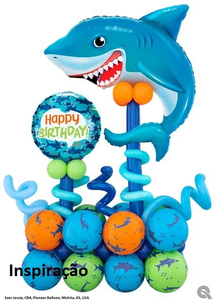 Fundo do mar - tubarão shark - display festa decoração - BOLA DE NEVE - Kit  Decoração de Festa - Magazine Luiza