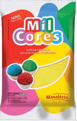 Açúcar Colorido Amarelo Mil Cores