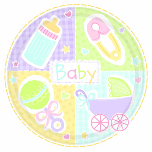 Prato Chá de Bebê Neutro Baby Nursery
