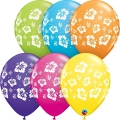 Balão Latex Impresso Flores de Hibiscos Tropicais