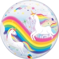Balão Bubble Unicórnio Arco Iris