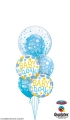Balão Deco Bubble Confete Azul
