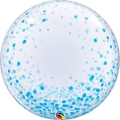 Balão Deco Bubble Confete Azul
