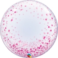 Balão Deco Bubble Confete Rosa