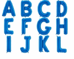 Foto Balão Metálico Alfabeto Azul 26 polegadas