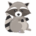 Balão Super Shape Woodland Raccoon