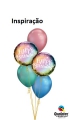 Balão Aniversário Nacarado Metálico e Pontos