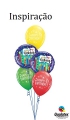 Balão Metálico Feliz Aniversário Velas e Confete