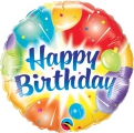 Balão Metálico Feliz Aniversário Brilhante