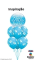 Balão Bubble Baby Boy Confete