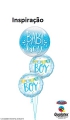 Balão Bubble Baby Boy Confete