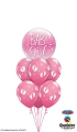 Balão Bubble Baby Girl Confete
