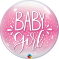 Balão Bubble Baby Girl Confete