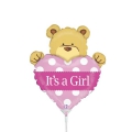 Balão Mini Shape It´s a Girl Bear