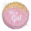 Orçamento: Balão Prismático It´s a Girl Confetes Dourados