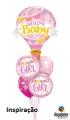 Balão Super Shape Bem Vindo Bebê Balão de Ar Rosa