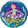 Balão Feliz Aniversário Sereia