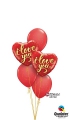 Balão Metálico I Love You - Eu te amo