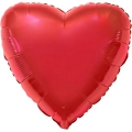 Balão Metálico Coração Vermelho