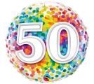Balão Metálico 50 anos Confetti