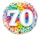 Balão Metálico 70 Anos Confetti