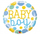 Balão Metálico Baby Boy Dots