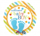 Balão Metálico Welcome Baby Boy