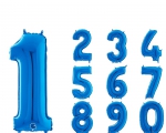 Foto Balão Metálico Números Azuis 26 polegadas