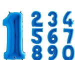 Foto Balão Metálico Números Azuis 40 polegadas