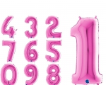 Balão Metálico Números Rosas 40 polegadas