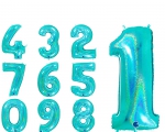 Orçamento: Balão Holográfico Números Tiffany 40 polegadas