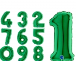Balão Metálico Números Verdes Micro