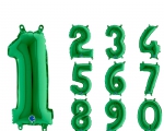 Foto Balão Metálico Números Verdes Mini