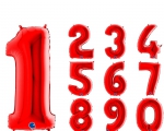 Foto Balão Metálico Números Vermelhos 40 polegadas