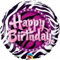 Balão Metálico Estampa Zebra de Aniversário