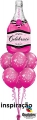 Balão Super Shape Garrafa de Champangne Rosa