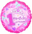 Balão Metálico Aniversário 1 Ano Princesa