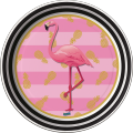 Prato de Aniversário Flamingo